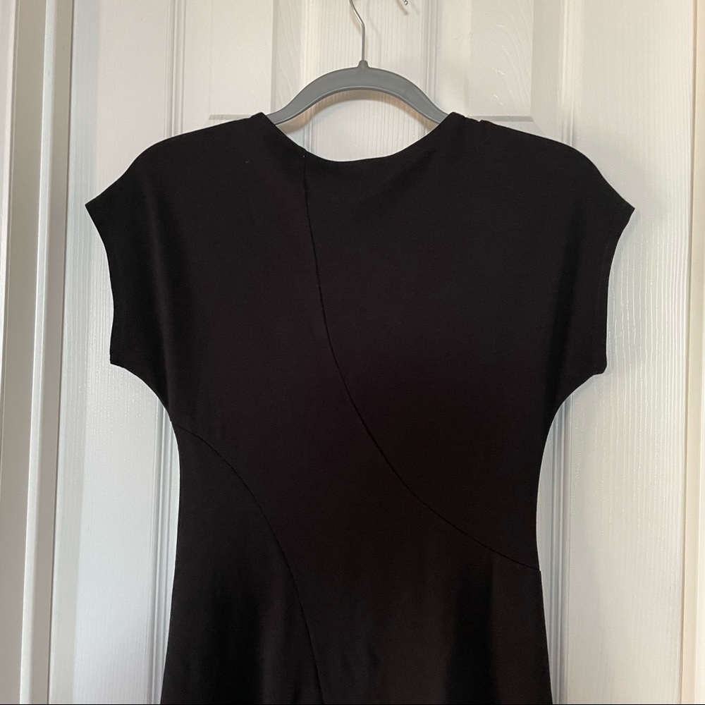 NWOT Anthropologie Maeve black ponte knit Amelia midi dress - Picture 6 of 11